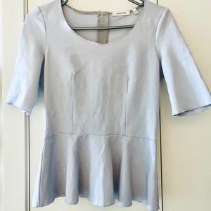 Aritzia Barbaton Purple Peplum Top